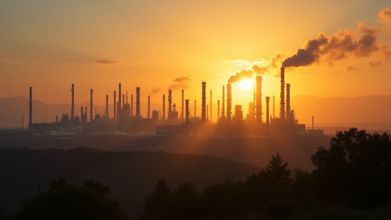 Refinería de petróleo con tecnologías de control de emisiones